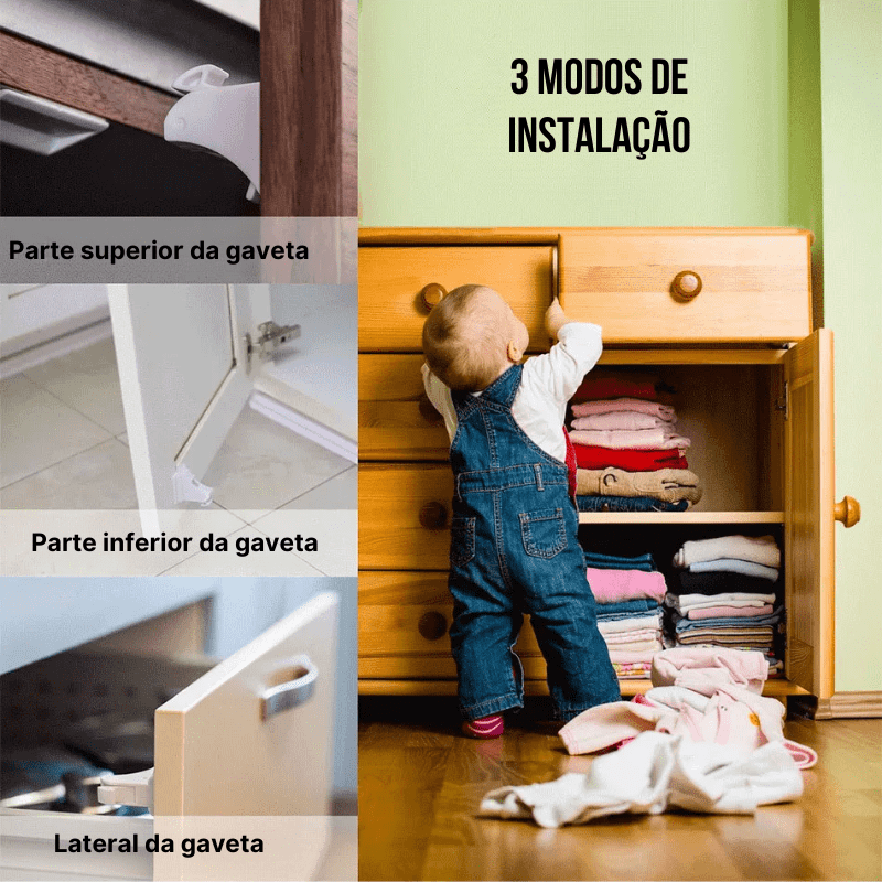 Trava de Segurança Magnética - para Bebês
