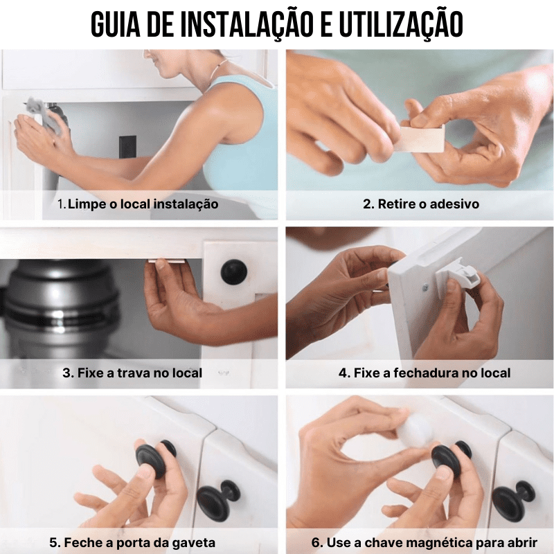 Trava de Segurança Magnética - para Bebês